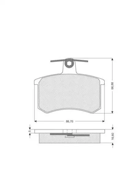 Гальмівні колодки дискові STARLINE BD S080 (фото 1)