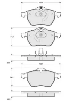 Гальмівні колодки дискові STARLINE BD S122