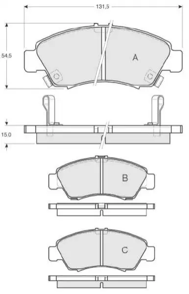 Гальмівні колодки дискові STARLINE BD S151 (фото 1)