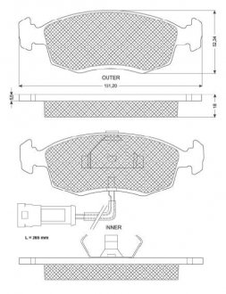 Гальмівні колодки дискові STARLINE BD S157