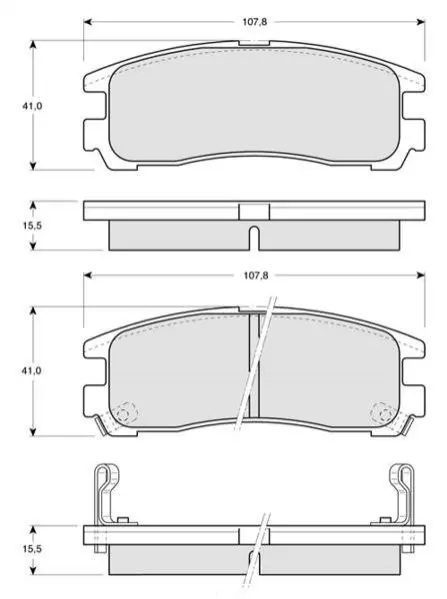 Гальмівні колодки дискові STARLINE BD S230 (фото 1)