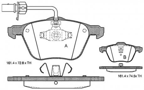 Гальмівні колодки дискові STARLINE BD S312 (фото 1)