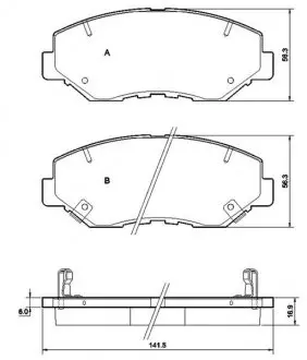 Гальмівні колодки дискові STARLINE BD S356