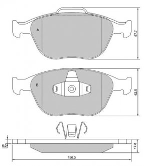 Гальмівні колодки дискові STARLINE BD S428