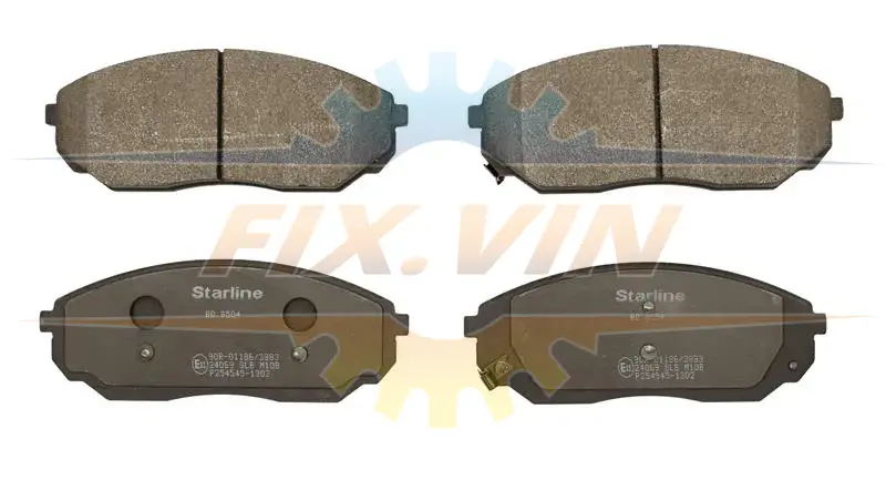 Гальмівні колодки дискові STARLINE BD S504 (фото 1)