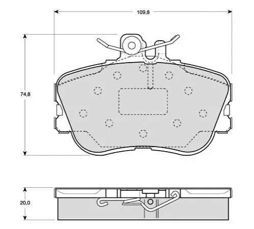 Гальмівні колодки дискові STARLINE BD S818P (фото 1)