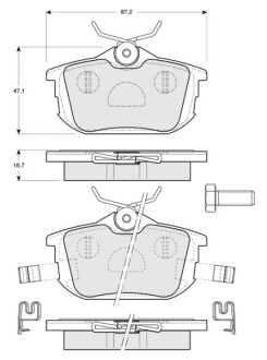 Гальмівні колодки дискові STARLINE BD S830P