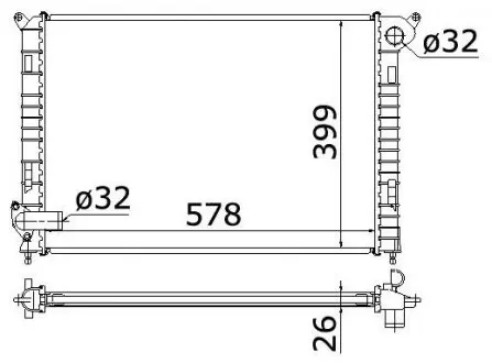 Радіатор охолодження STARLINE BW2310