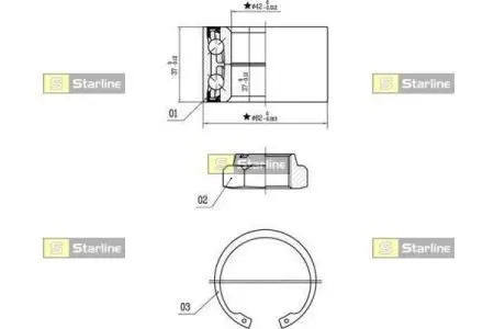 Підшипник колісний STARLINE LO 00962