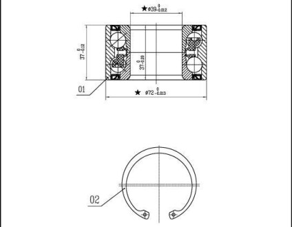 Підшипник колісний STARLINE LO 01459