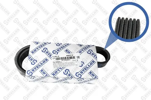 Ремінь поліклиновий 6PK873 (ПОСИЛЕНИЙ - ТИП ELAST) STELLOX 0600873SX (фото 1)