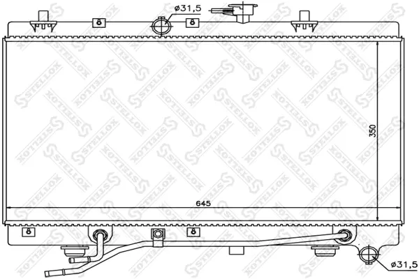 Радіатор охолодження двигуна (A/T) STELLOX 1025470SX (фото 1)