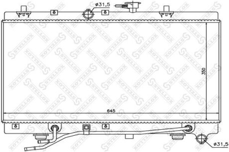 Радіатор охолодження двигуна (A/T) STELLOX 1025470SX