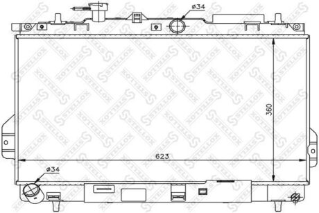 Радіатор охолодження двигуна M/T STELLOX 1026596SX (фото 1)