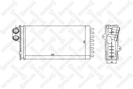 Радiатор опалення салону STELLOX 1035002SX