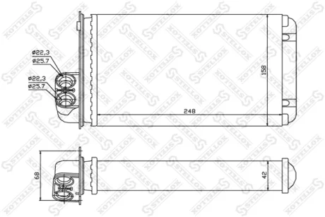 Радіатор опалення салону STELLOX 1035042SX