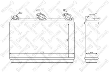 Радіатор опалення салону STELLOX 1035080SX