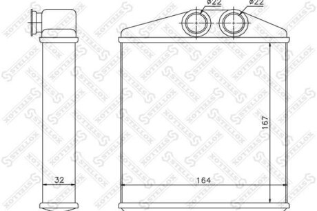 Радіатор опалення салону STELLOX 1035121SX