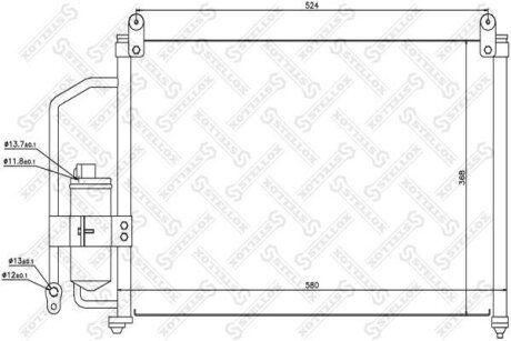 Радиатор кондиционера STELLOX 1045042SX