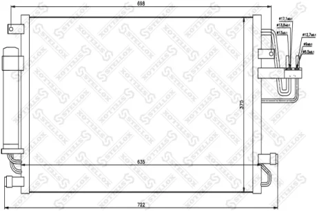 Радіатор кондиціонера STELLOX 1045108SX