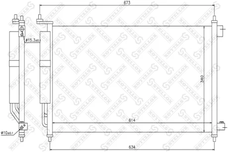 Радіатор кондиціонера STELLOX 1045224SX