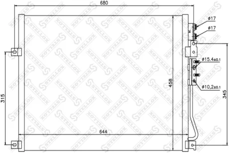 Радіатор кондиціонера STELLOX 1045576SX