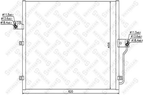 Радіатор кондиціонера STELLOX 1045578SX