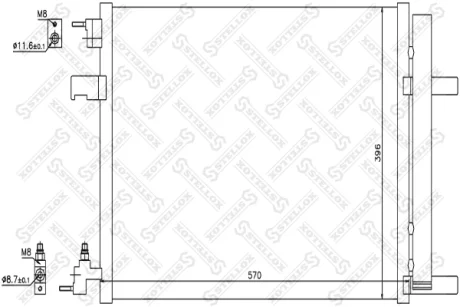 Радіатор кондиціонера STELLOX 1045686SX