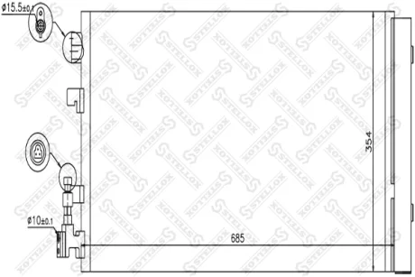 Радіатор кондиціонера STELLOX 1045694SX