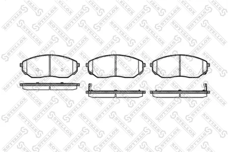 Колодки гальмівні передні (диск) STELLOX 1052002BSX