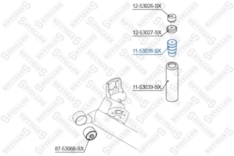 Відбійник амортизатора заднього STELLOX 1153038SX