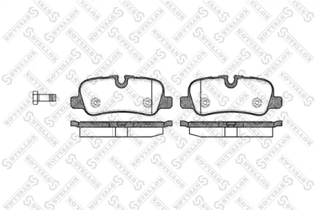 Колодки гальмівні задні (диск) STELLOX 1170000SX