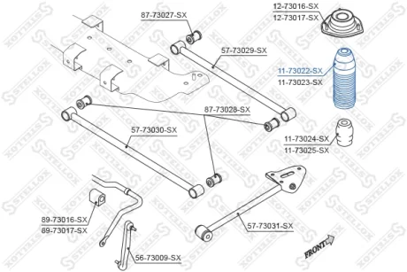Пильник амортизатора підвіски задньої STELLOX 1173022SX