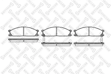 Колодки гальмівні передні (диск) STELLOX 247002SX