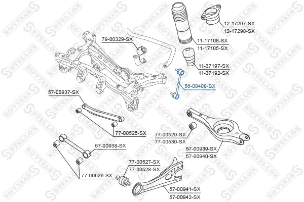 Тяга стабілізатора заднього STELLOX 5600408SX (фото 1)