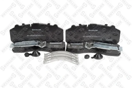 Колодки гальмівні (диск) КОМПЛЕКТ С СКОБАМИ STELLOX 8511412SX