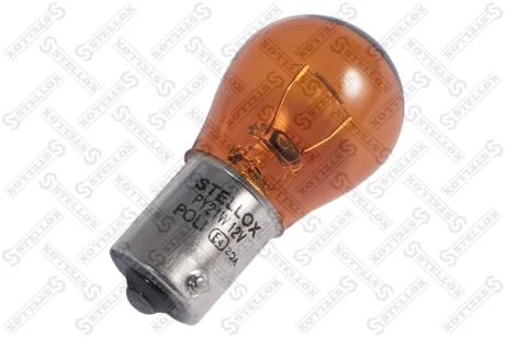 Лампа розжарювання PY21W 12V 21W помаранчева (тип BAU15s) STELLOX 9939039SX