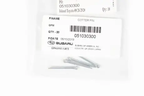 Шплинт SUBARU 051030300