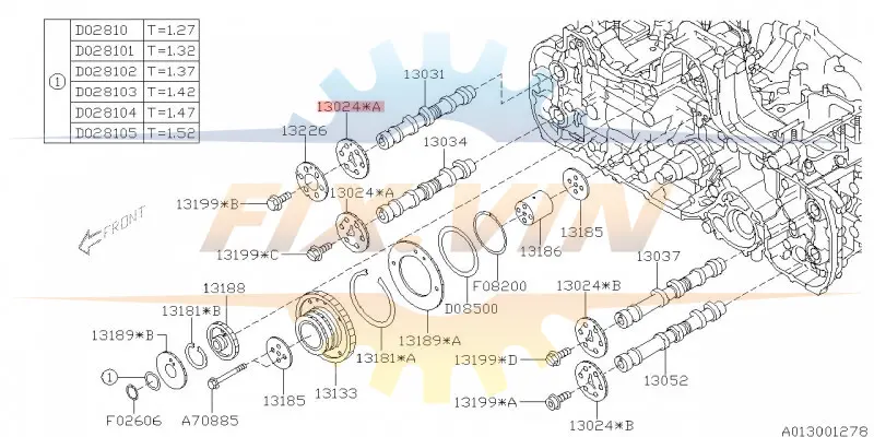 Шестерня распредвала SUBARU 13024AA340 (фото 1)