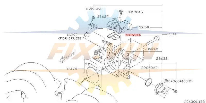 Прокладка клапана контролю повітря SUBARU 22659AA120 (фото 1)