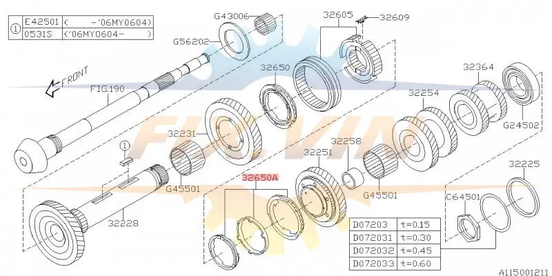 Синхронизатор коробки передач SUBARU 32650AA170 (фото 1)