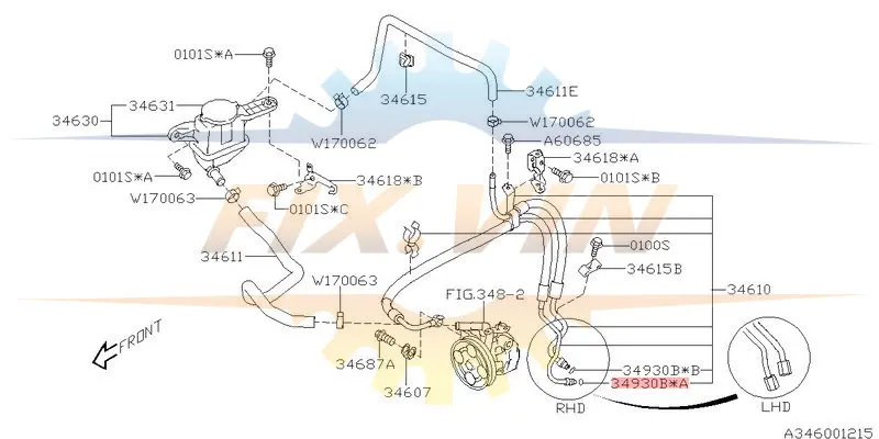 Кольцо уплотнительное SUBARU 34616VA000 (фото 1)