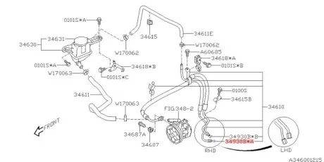 Кольцо уплотнительное SUBARU 34616VA000