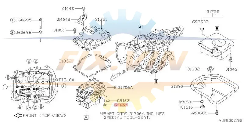 Кільце ущільнююче гумове SUBARU 806912200 (фото 1)