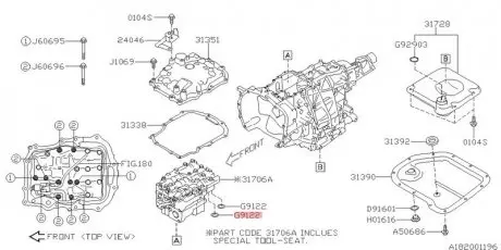 Кільце ущільнююче гумове SUBARU 806912200