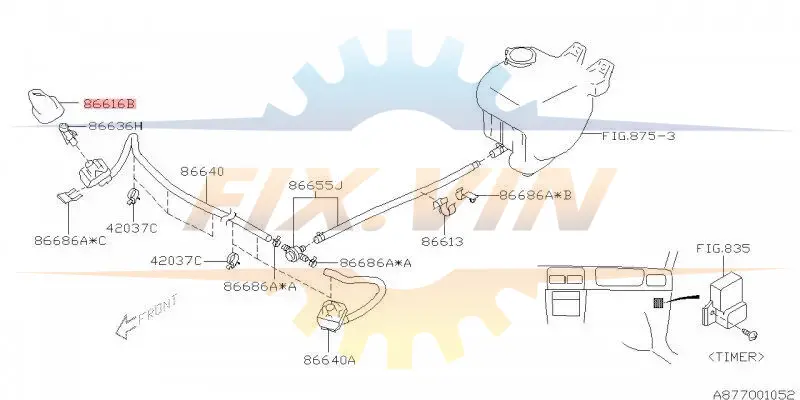 Форсунка омывателя фар SUBARU 86640FC021 (фото 1)