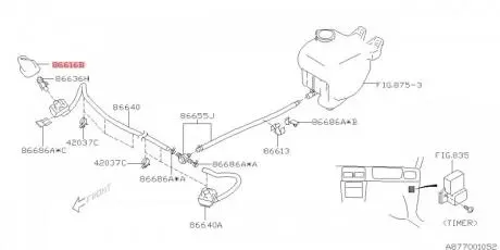 Форсунка омывателя фар SUBARU 86640FC021