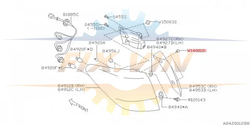 Кліпса ліхтаря заднього SUBARU 909140012 (фото 1)