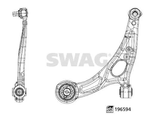 Важіль підвіски з сайлентблоком і кульовою опорою (Swag) SWAG 33112259 (фото 1)