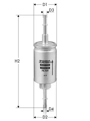 TECNECO FORD Фильтр топливный Fiesta 01-, Fusion 02- MAZDA 2 03- Tecneco IN9292 (фото 1)